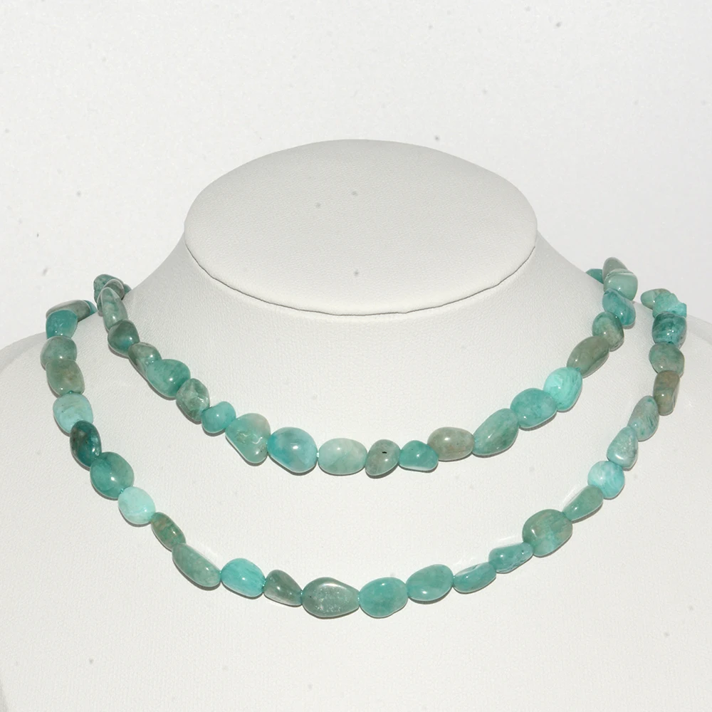 Natrural Amazonite irregolare pepita perline Rought Size 6x8mm, braccialetto/collana fai da te per la creazione di gioielli