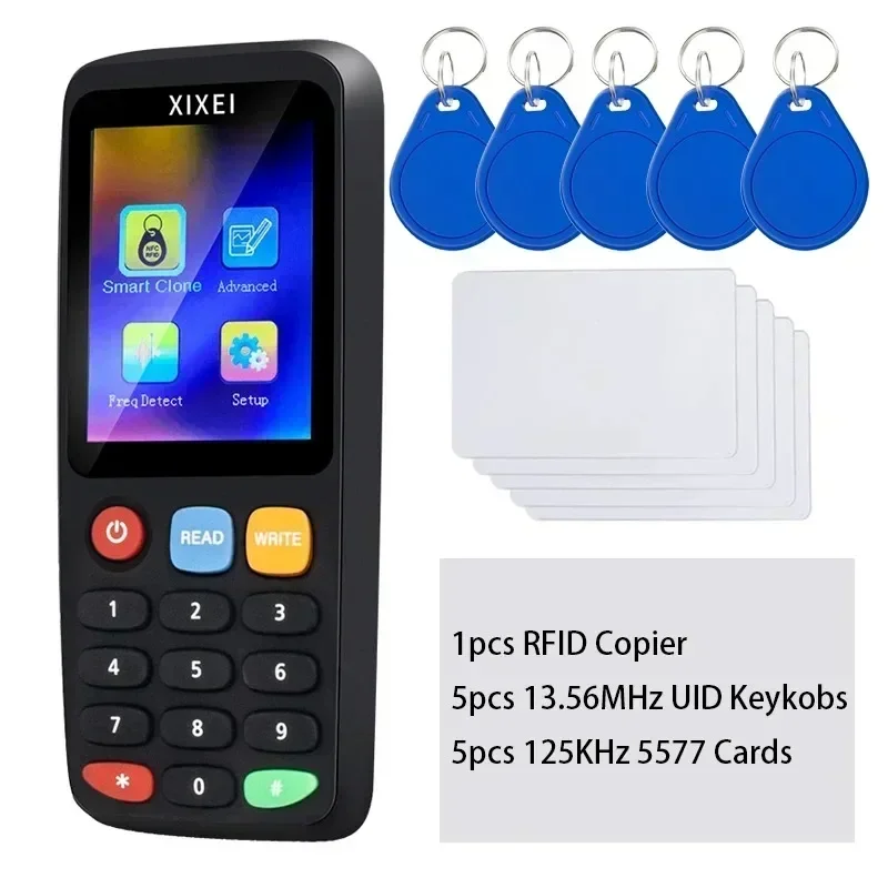 Imagem -05 - Leitor Rfid Smart Card 125khz Access Card Copiadora 13.56mhz Decodificador Nfc id Chip ic Tag Gravador x7 Duplicador