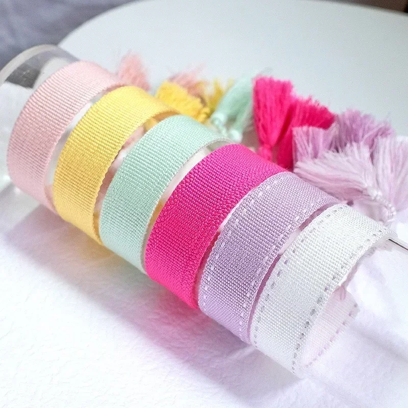 Bohemia Braided Fabric Bracelet for Women Bohemian Adjustable Bracelet Handmade Wrist Bracelet Tassel Fashion Jewelry Wholesale