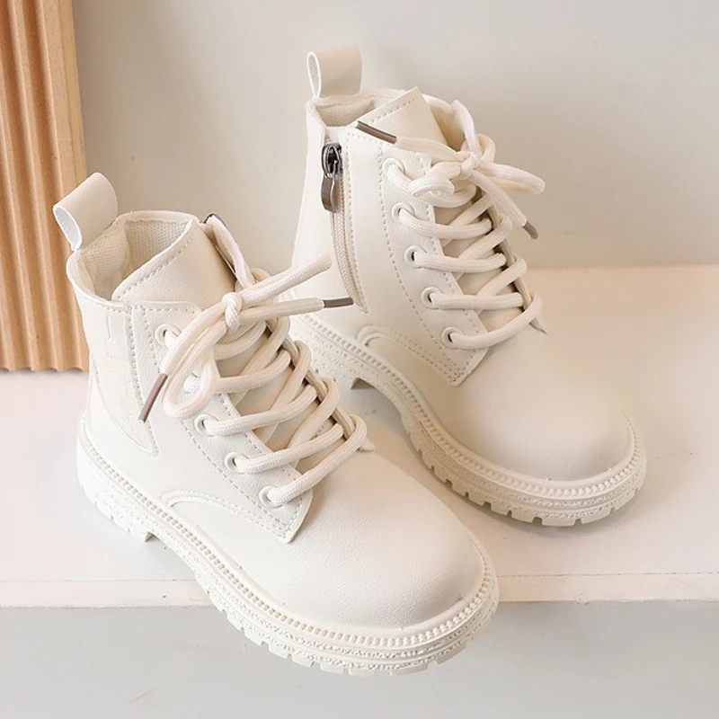 Child Snow Boots 2025winter New British Style Outdoor Boot Casual Women Fashion Boot Child Non Slip Soft Soled Girls Short Boots