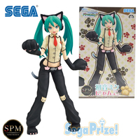 In Stokc SEGA SPM Hatsune Miku Project DIVA Arcade Future Tone Hatsune Miku Cat Cat PVC 23CM Anime Action Figures Model Toy