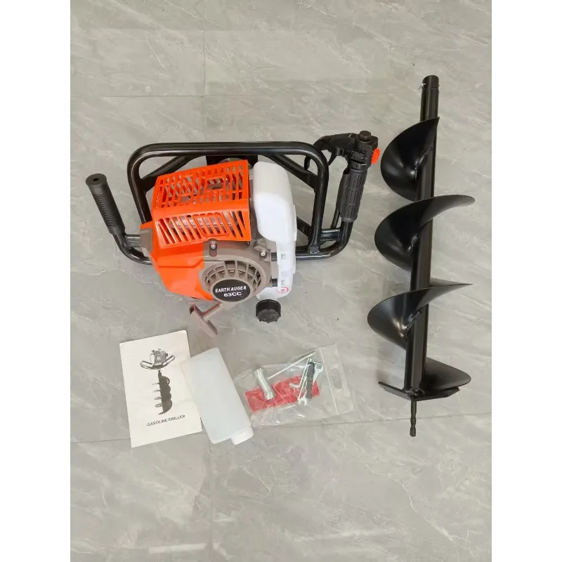 2-Stroke 52cc Industrial Soil Auger or Metal Type 48 Soil Auger with 150mm 200mm 300mm Dit