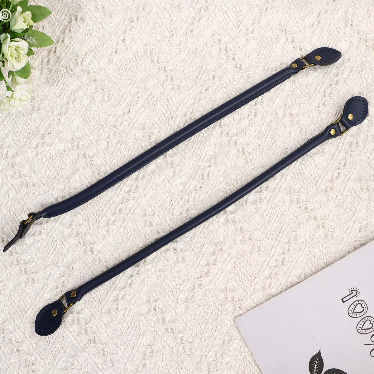 

1Pair Bag Strap Thick Durable Replacement Handles for Tote Handbag Small Pouch DIY Sewing Shoulder Belt Gem