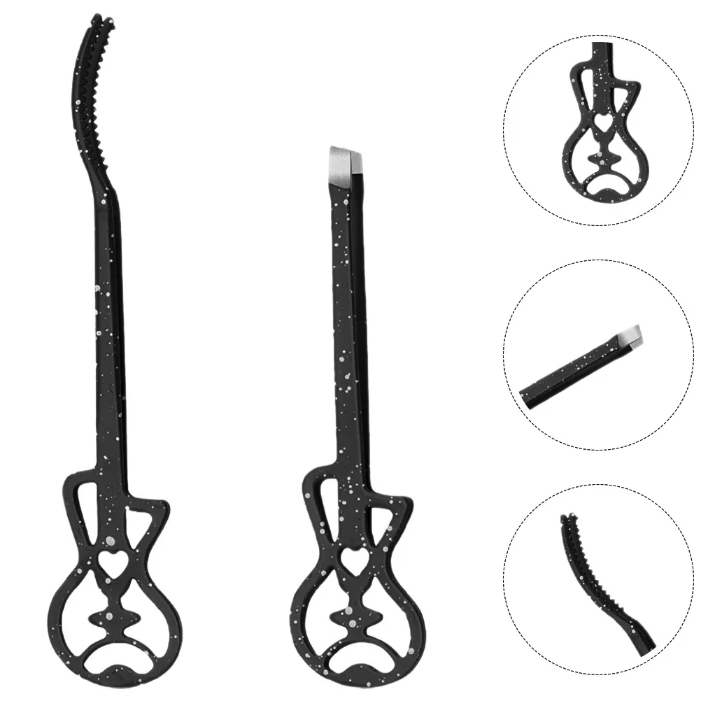 

2Pcs Eyelash Tweezers Stainless Steel Lash Extension Tool Slanted Tip False Eyelash Applicator Eyebrow Tweezers Makeup