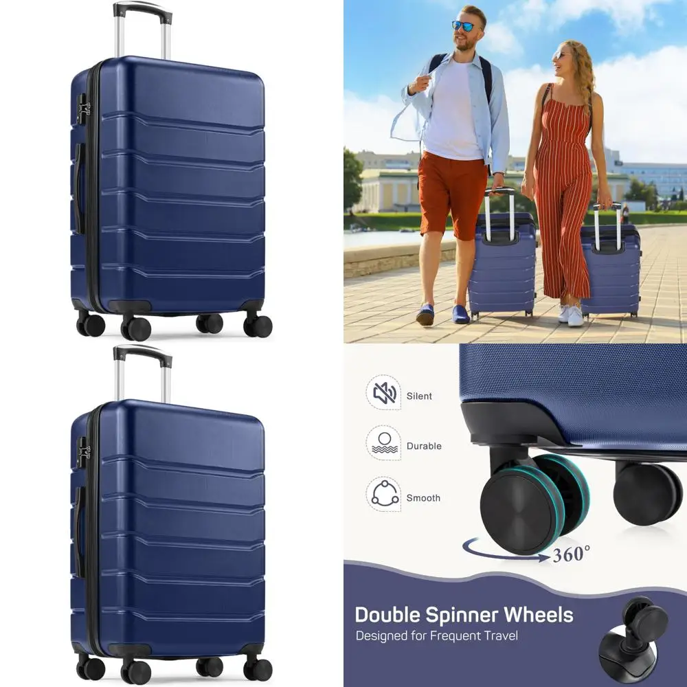 

Blue 28 Inch Travel Suitcase - Large Capacity Luggage for Vacation and Business Trips