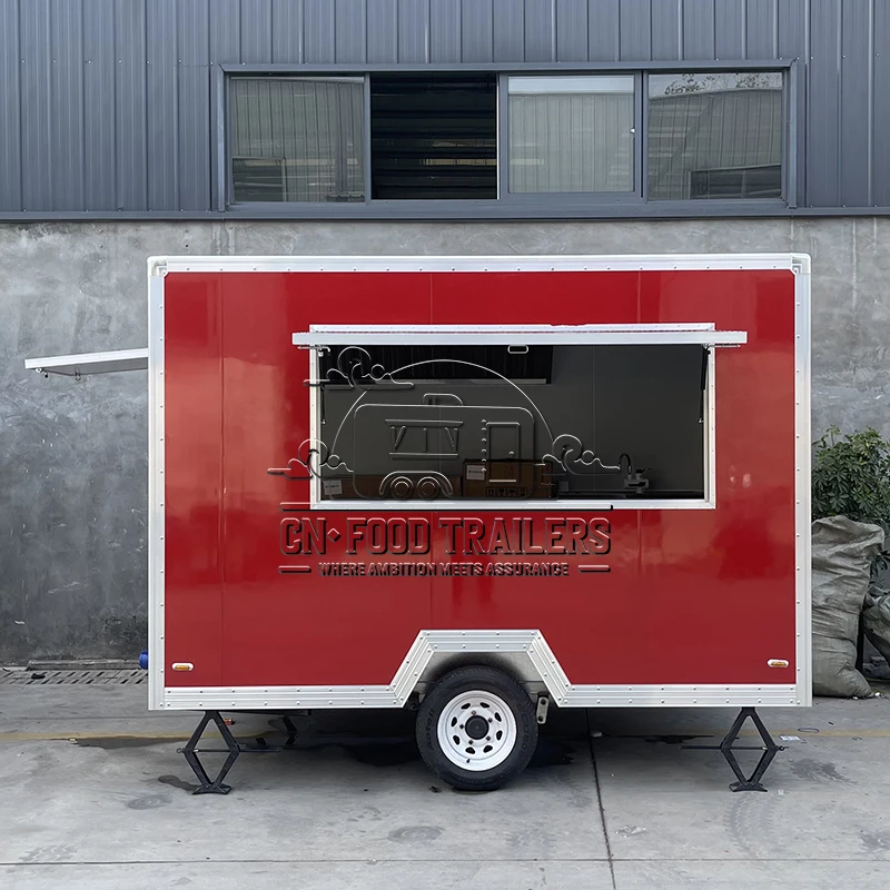 

CN Food Trailer Полностью оборудованный мобильный концессионный Food Truck Trailer Нестандартный размер для продажи кофе и мороженого для пиццы, гамбургера и мороженого