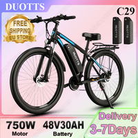 DOUTTS C29 E-bike 750W Powerful Motor 48V30AH Dual Lithium Battery Aluminum Alloy Electric Bicycle 29-in Tire Snow Electric Bike