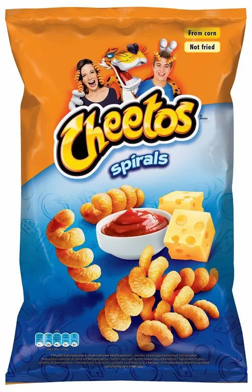 Cheetos Spirals Chrupki kukurydziane o smaku serowo-ketchupowym 130 g