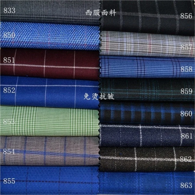 

The fabric of suit is purple-red royal blue green and pants are made non-ironing checkered