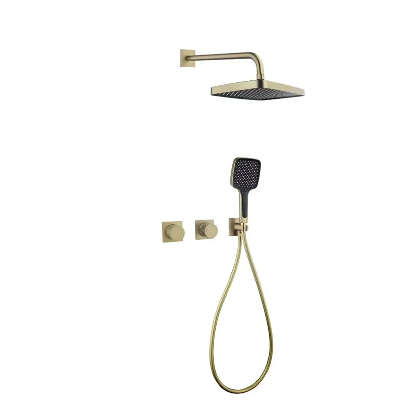 Luxurious Black Wall-Mounted Concealed Shower Set Full Home Bath & Faucet with Elegant Simplicity view 5