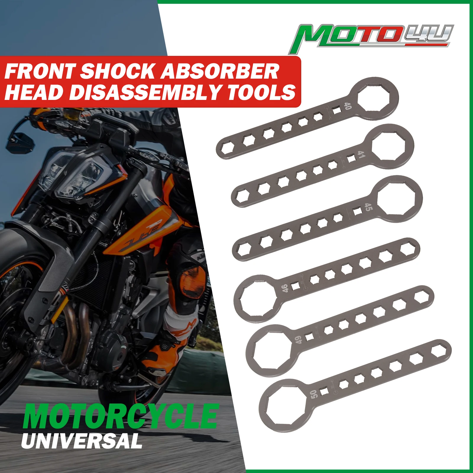 

Алюминиевый передний амортизатор для мотоцикла, инструменты для разборки головки передней вилки, гаечный ключ, инструмент, аксессуары для мотоциклов, обслуживание