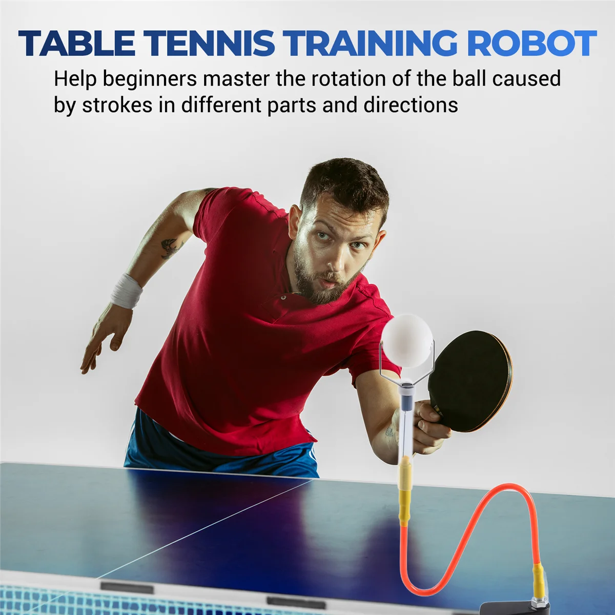 Huieson Table Tennis Training Robot Fixed Rapid Rebound Ping Pong Ball Machine Table Tennis Trainer for Stroking HOT