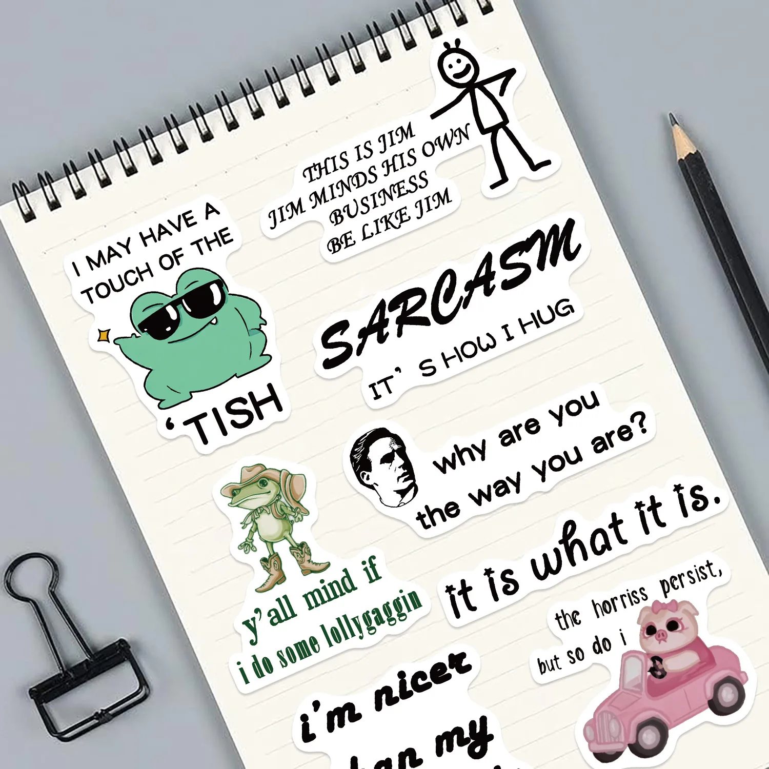 Pegatinas sarcasmo grafiti impermeables de dibujos animados DIY - imagen 2