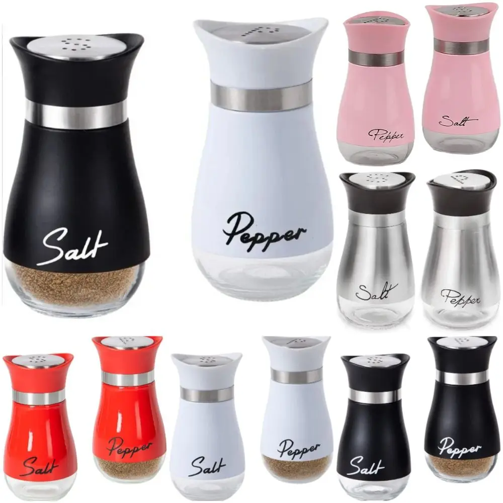 2Pcs Sealed Salt Pepper Shake Bottle Moisture-proof Leak-Proof Seasoning Bottles 130ml Dustproof Condiment Storage Box