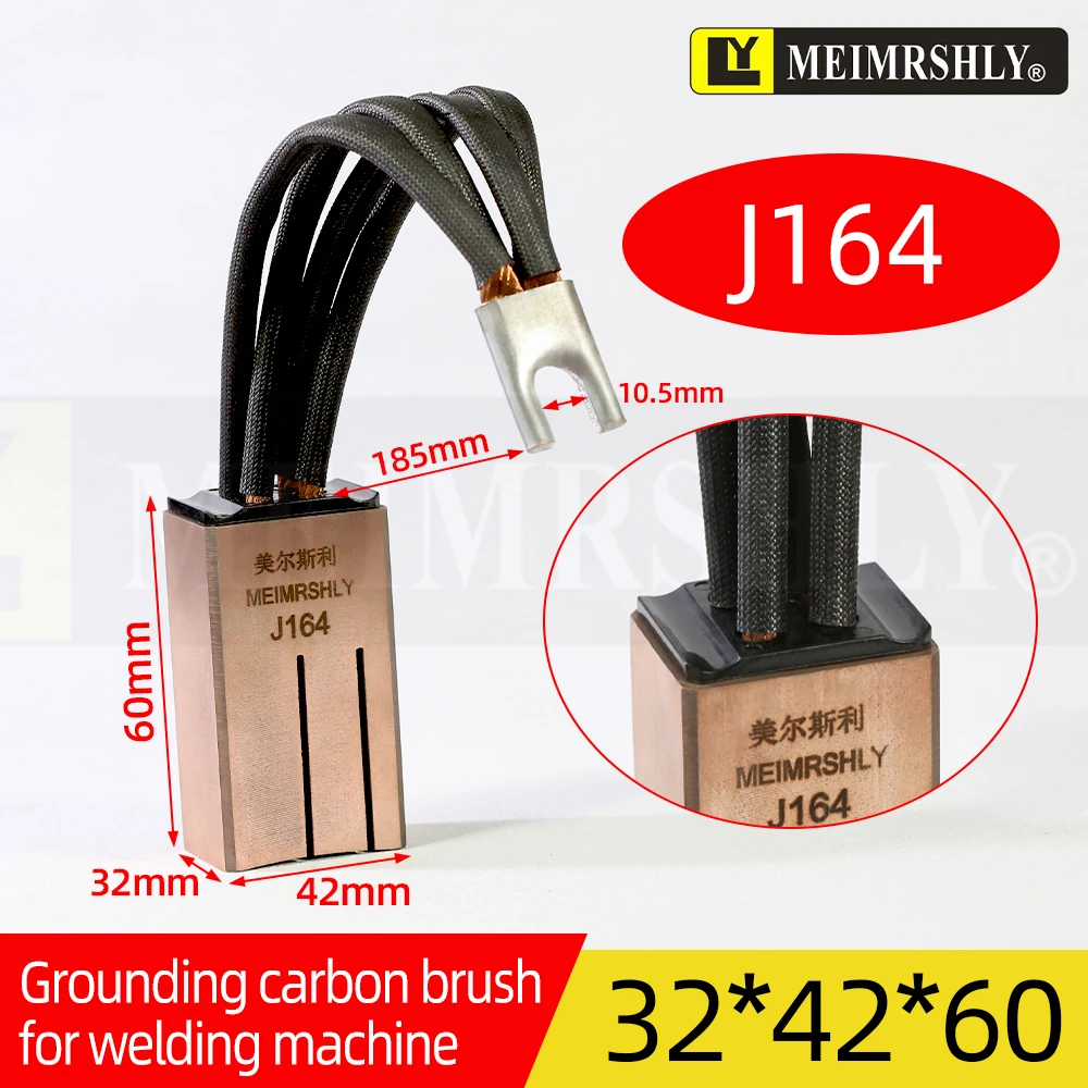 4Pcs MEIMRSHLY J164 Carbon Brush Set 32X42X60-75MM with Center Slip Ring for Electric Tools And Appliances