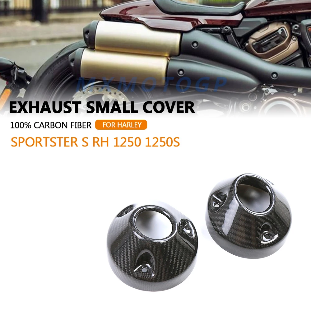 For Harley Sportster S RH 1250 1250S 2021 2022 2023 Carbon Fiber Exhaust Small Cover Fairing Motorcycle Accessories