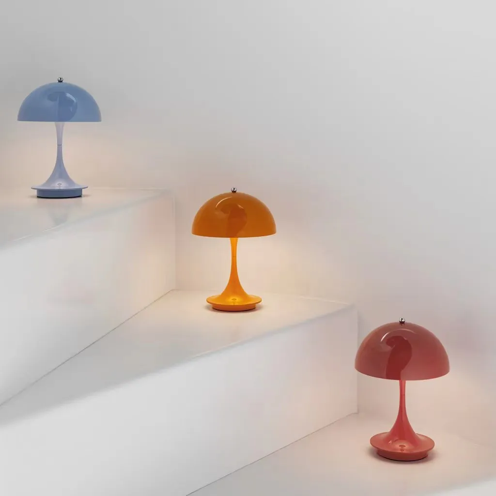 Imagem -06 - Mushroom Led Table Lamp Minimalist Desk Lights Iluminação Moderna para o Quarto do Hotel Bedside And Living Room Decoração de Designer Italiano