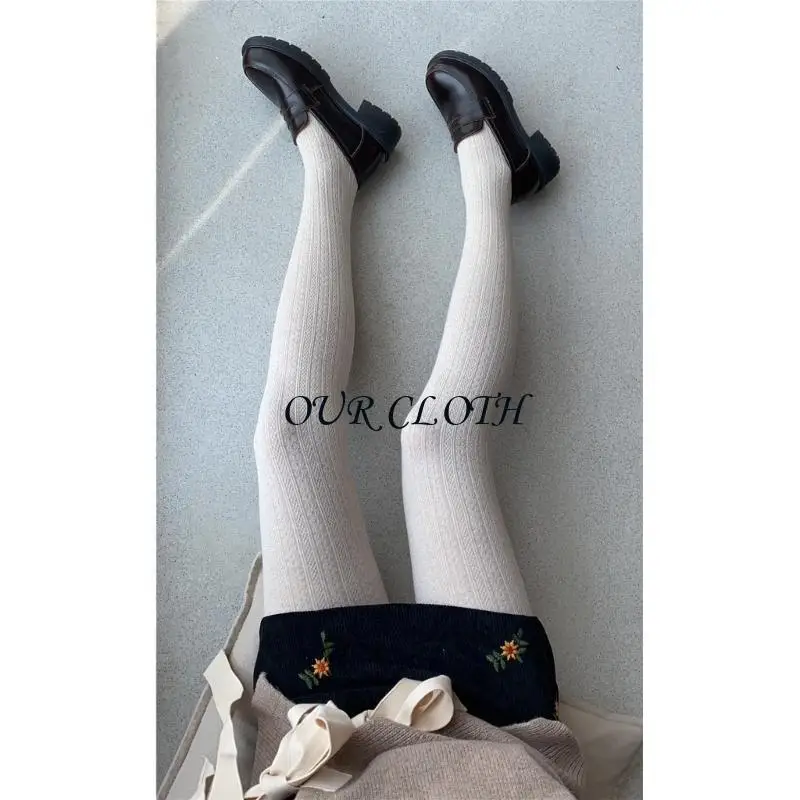 المرأة عالية المرونة كابل متماسكة طماق الحرارية الشتاء الجوارب سميكة القطن التخسيس بسط جوارب طويلة لارتداء اليومي Y1AC