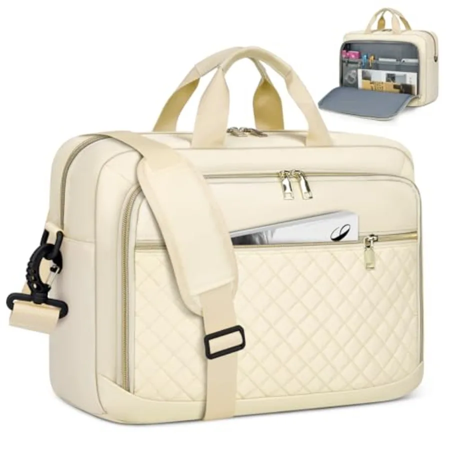 

Laptop Bag.3 Laptop Briefcase for Women Men Waterproof Shoulder Messenger Bag Large Computer Bag for Business Office Work Colle