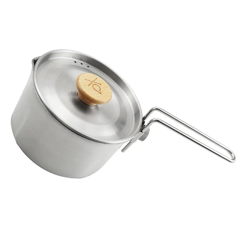 

Outdoor Portable Cookware Camping Pot Stainless Steel Noodle Pot Picnic Hiking Cooking Utensil Easy to Clean Picnic Cookware