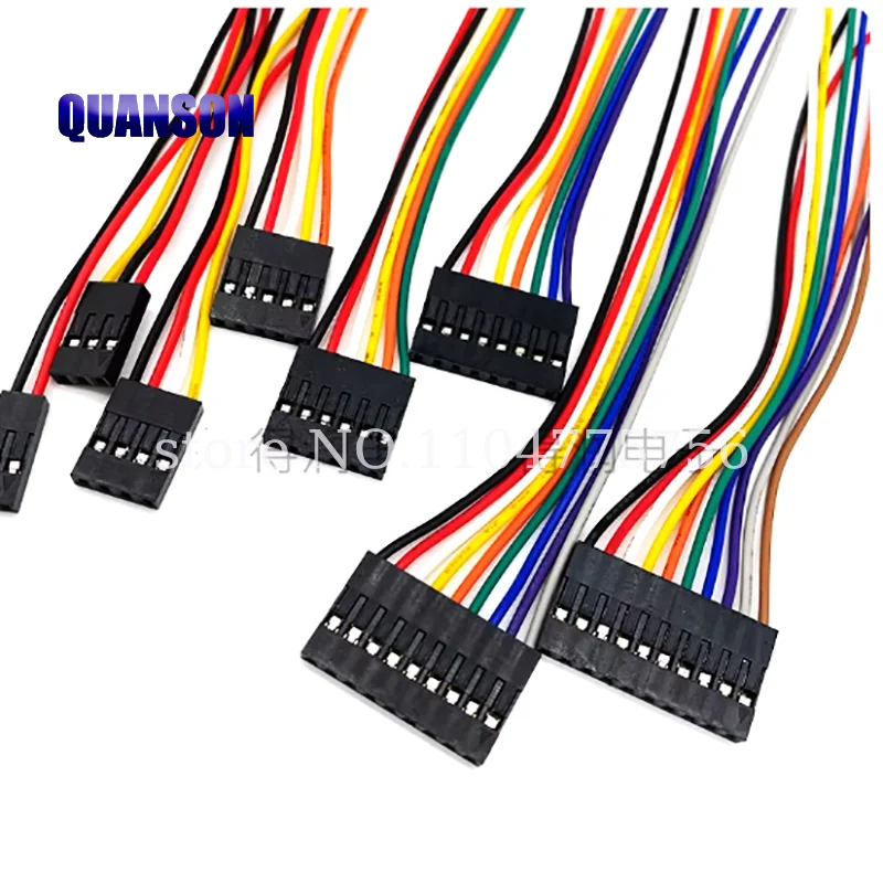 10PCS 2.54MM 2.54 Wire Dupont Line female to female 1P2 3 4 5 6 7 8 9 10 12 Pin Dupont cable connector JUMPER CABLE WIRE FOR PCB