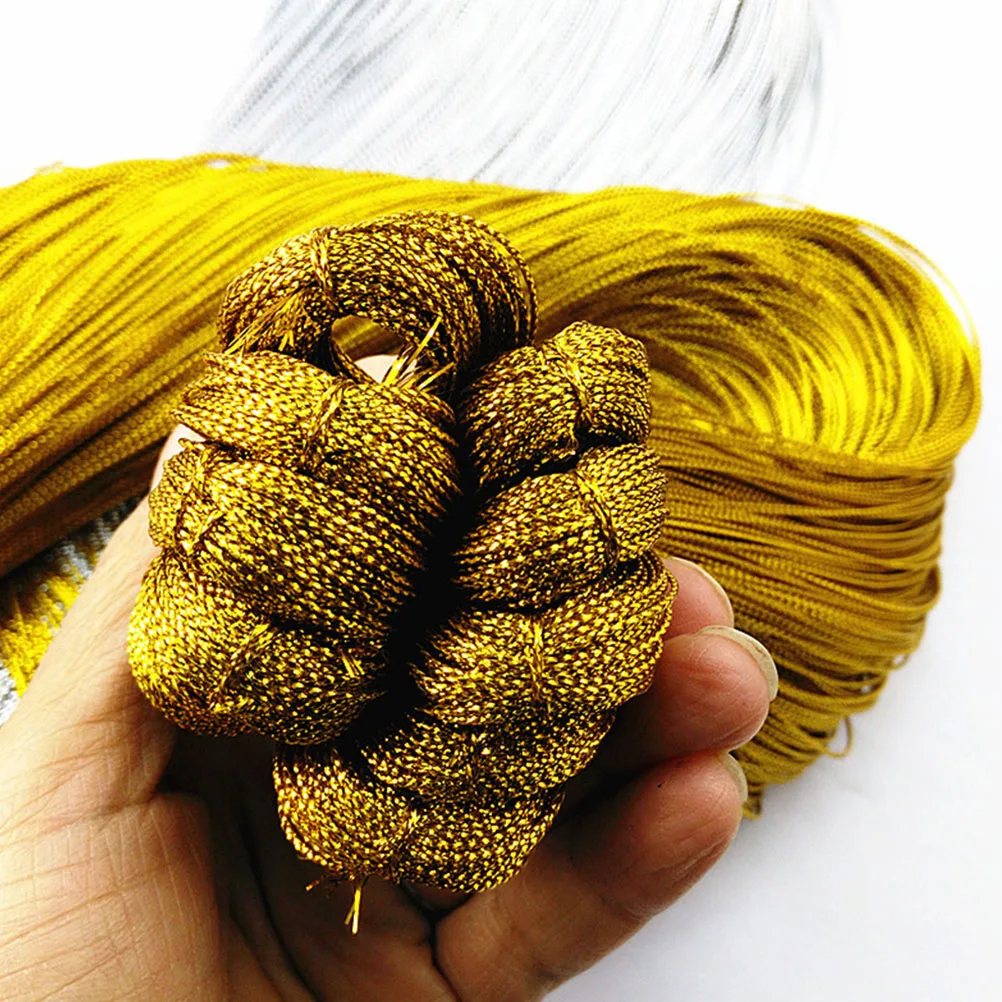 

2 Rolls Elastic Twine Rope Premium Durable Bright Lightweight Gift Package Wire DIY Supplies Christmas Ornaments Decorative