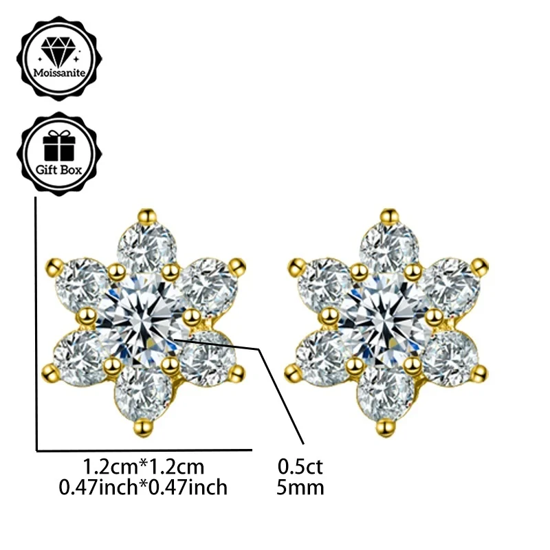 

LAMVOICE подарок для дочери, иглы из муассанита 1 карат, иглы для женщин, иглы из стерлингового серебра 925 пробы, День святого Валентина