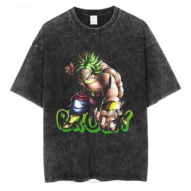 طقم تي شيرت صيفي جديد رائع من Dragon Ball 2025 بأكمام قصيرة مع طباعة شخصية وتصميم عتيق ربيعي غير رسمي #2