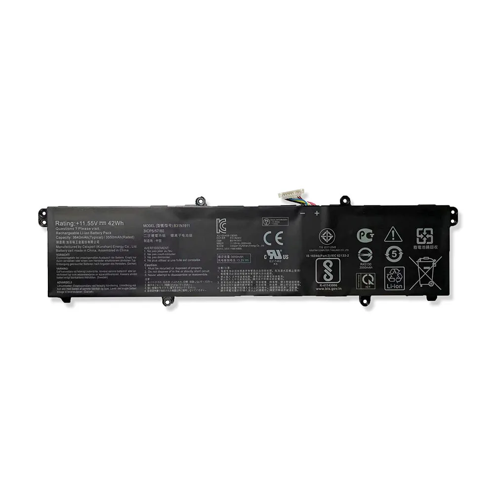 7XINbox B31N1911 C31N1911 11.55V 42Wh Laptop Battery For ASUS VivoBook TP470EA TP470EZ X421DA X421EA X421EP X421FQ Flip 14