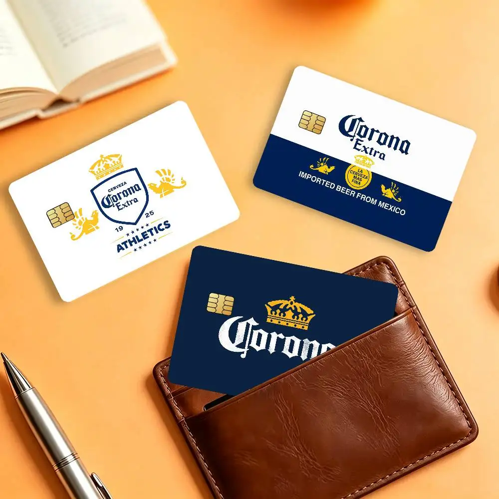 Drink C-Corona Extra Matte Card Stickers For Credit Cards Debit Cards And Transit Cards 4Pcs