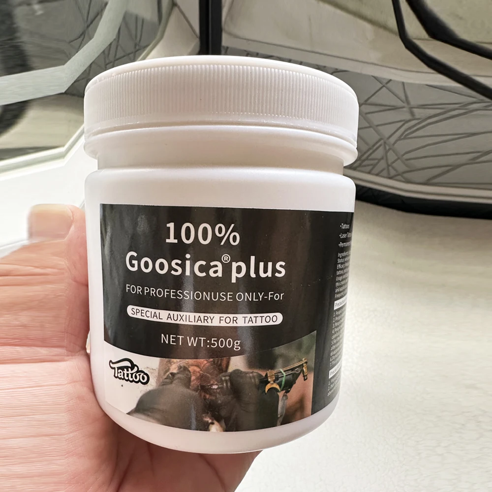 

Newest Black 100% Goosica plus Tattoo Cream Before Permanent Makeup Microblading Eyebrow Lips Liner Tattoo Accessories 500g