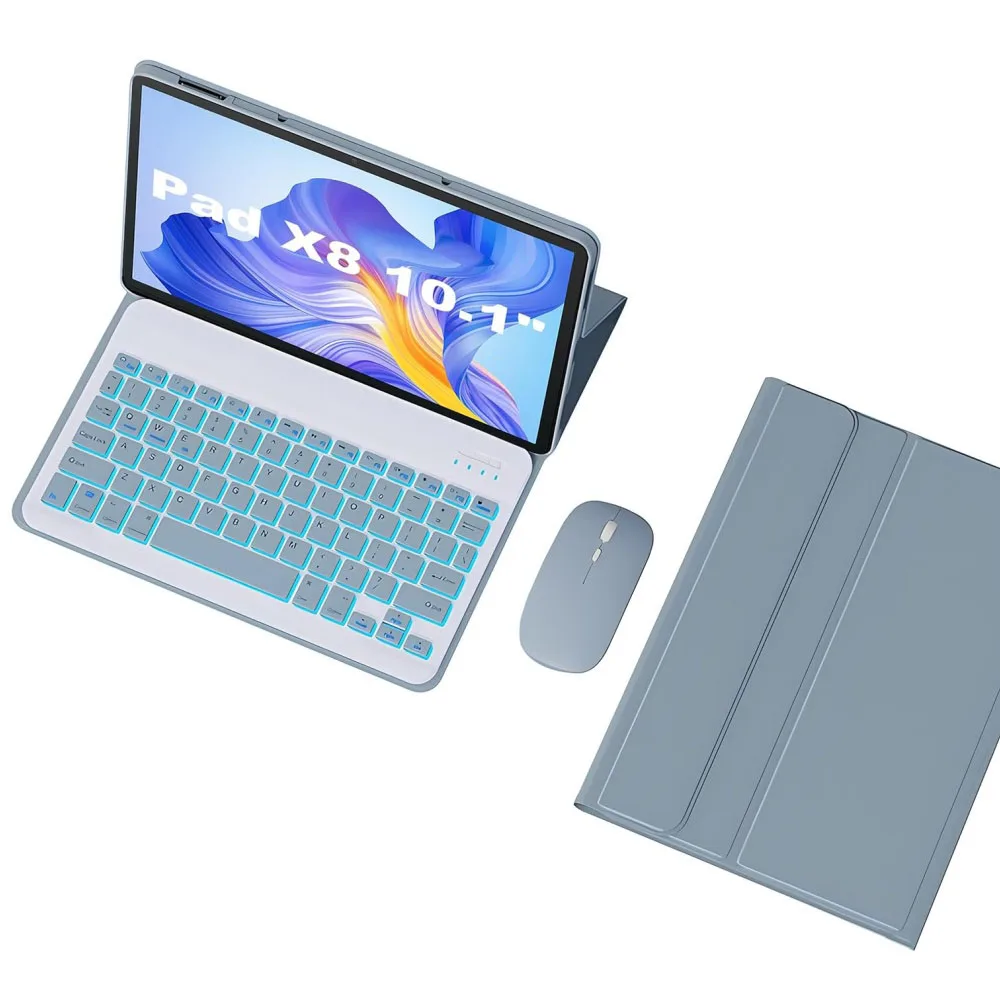 

Keyboard Tablet Case for Honor Pad X8 10.1 Inch Magnetic Detachable Backlit Bluetooth Keyboards with Protective Cover for Honor