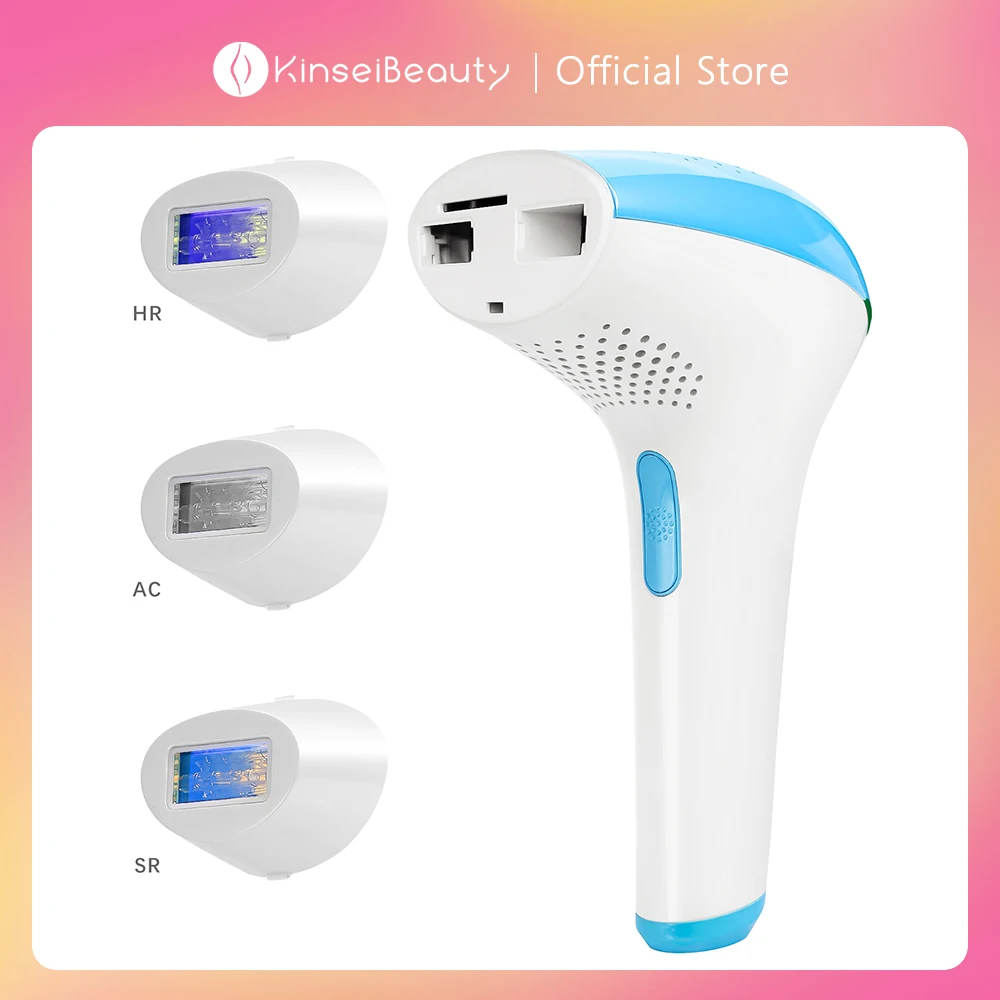 KinseiBeauty Laser Hair Removal 3 Heads IPL Depiladora for Women Men for Face Bikini Body Depilation 500000 Flashes IPL Epilator