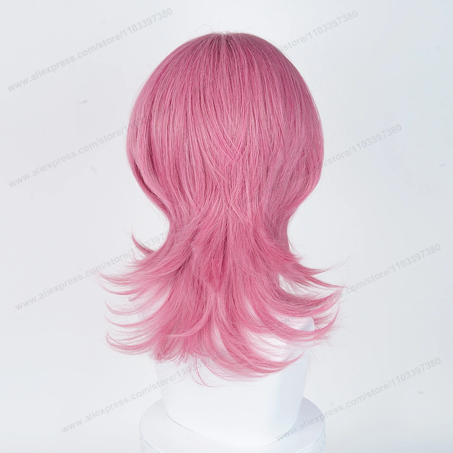 Saja Boys Romance Cosplay Synthetic Wig 48cm Deep Pink Men Hair  Anime Heat Resistant Wigs image 6