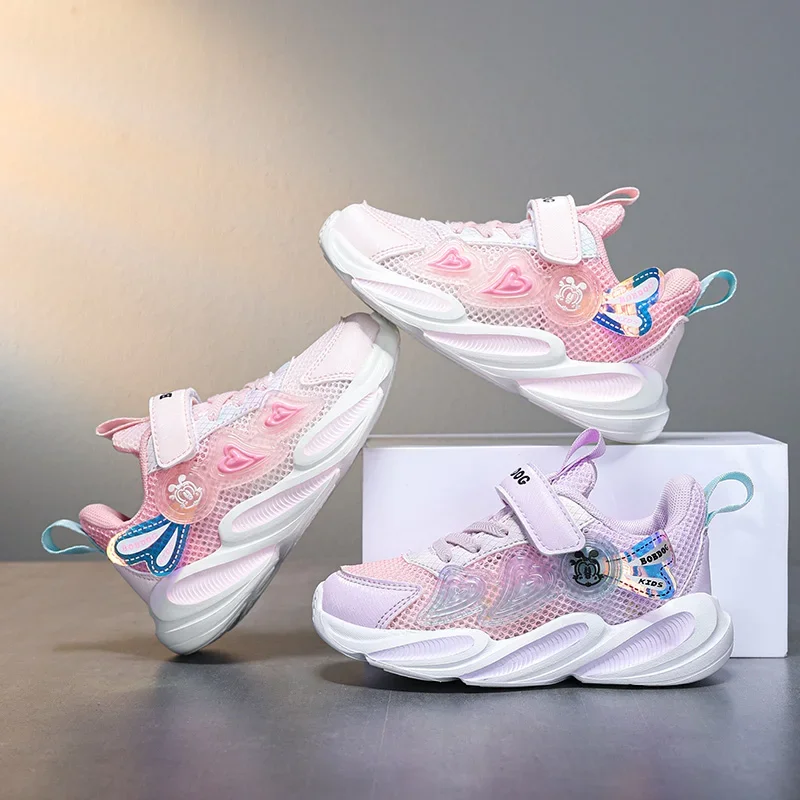 

Summer New Children's Sports Shoes Fashion Brand Girls' Casual Sneakers Soft Sole Anti Slip Kids Running Shoes 5-12 Years Old