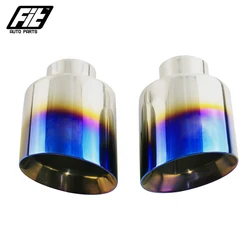 2PCS Car Accessories Exhaust Tail Pipe 4.5'' 5'' Outlet Stainless Steel Inlet Stainless Steel Muffler Tip Universal