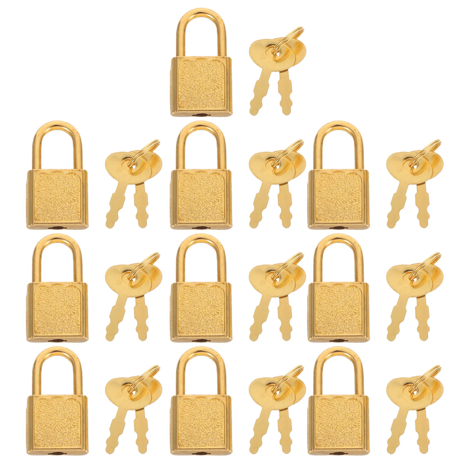 10 Sets Lock for Gym Locker Metal Padlock with Key Jewelry Backpack Luggage Padlocks Keyed Cute Diary