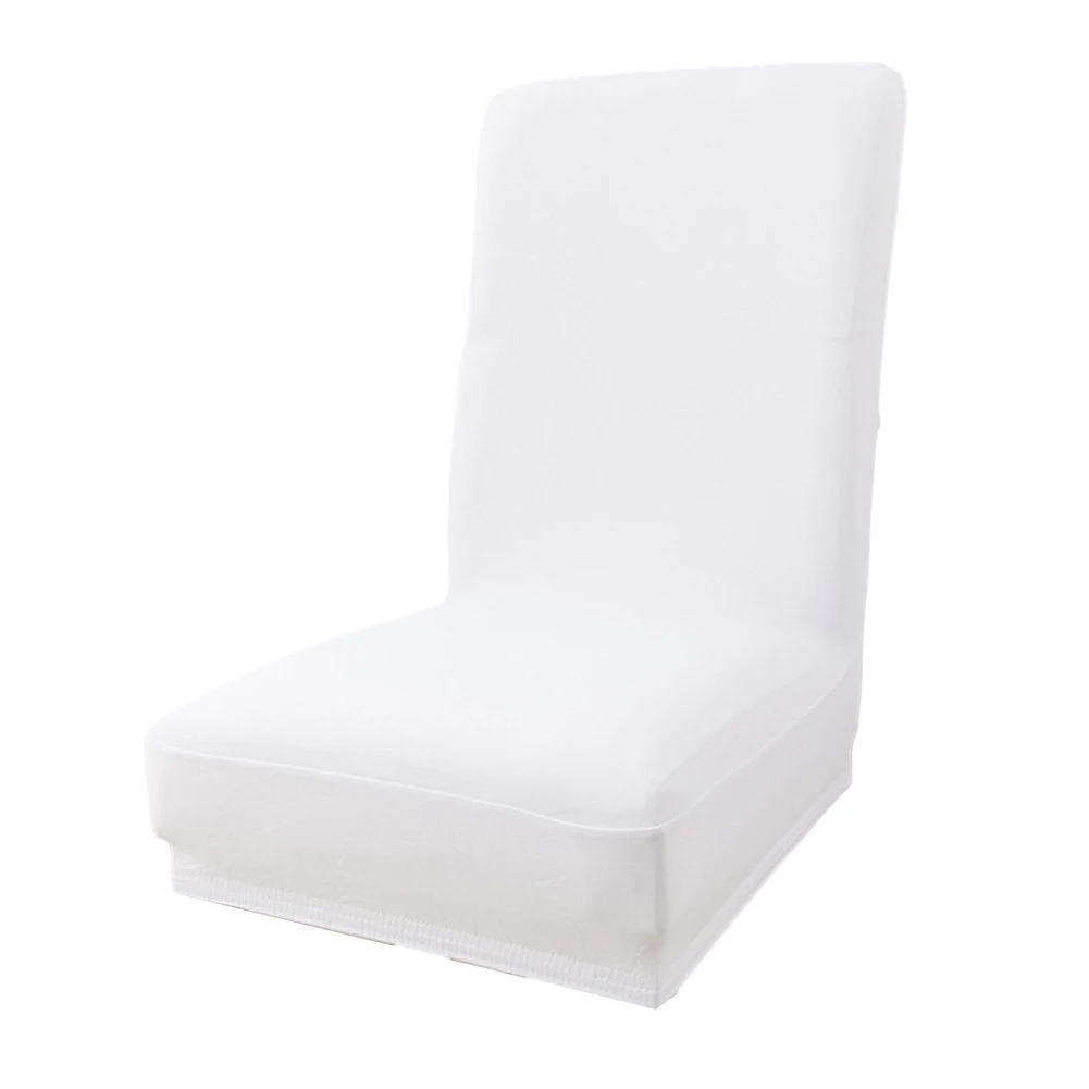 Home Dining Chair Cover Chair Cover Chair Cover Pure White Royal Blue Scarlet Siamese Simple Solid 39~46cm 45~50cm
