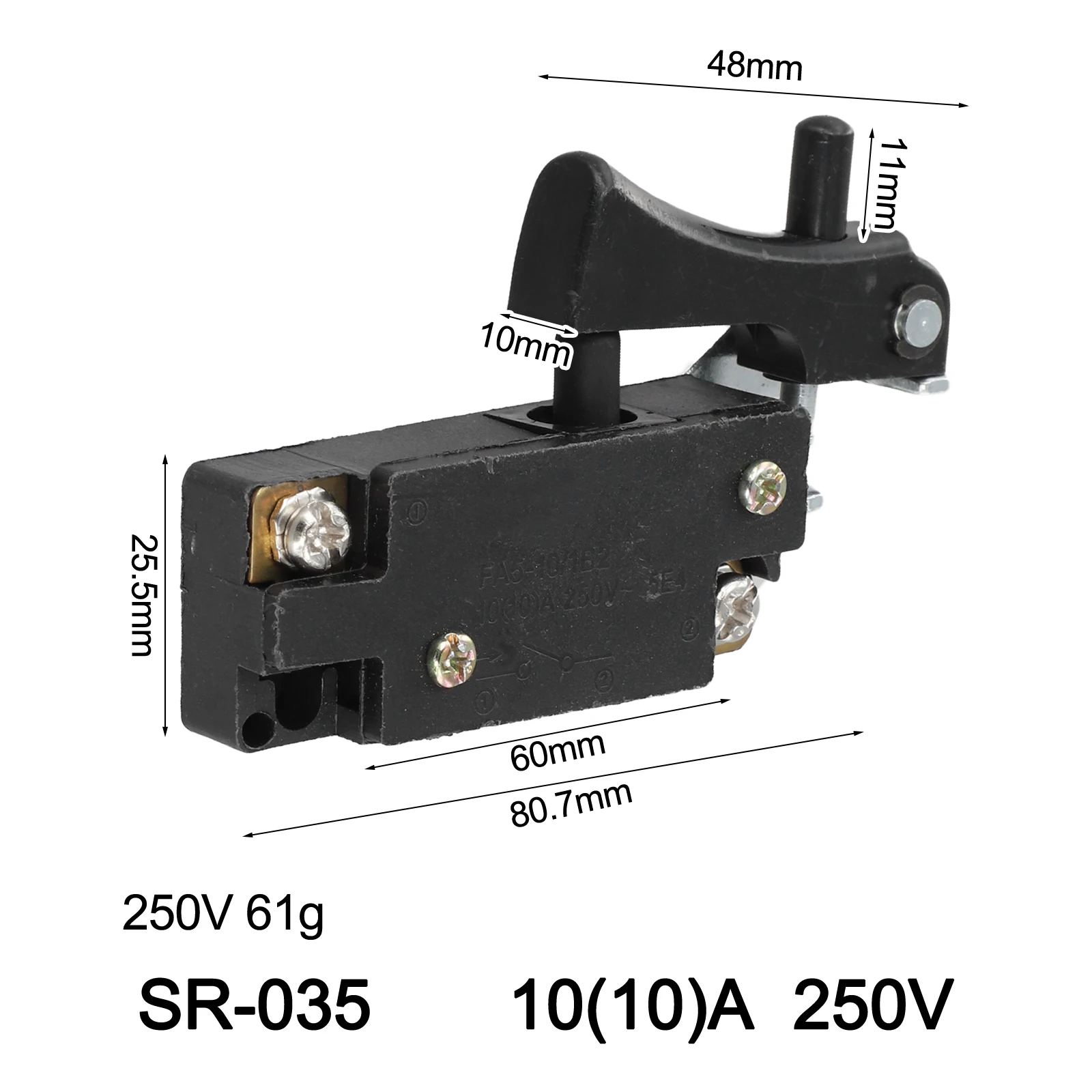 Replacement Part For Angle Grinders Replacement Switch Angle Grinder Switch AC250V 10A Rating Electric Power Tool Accessory