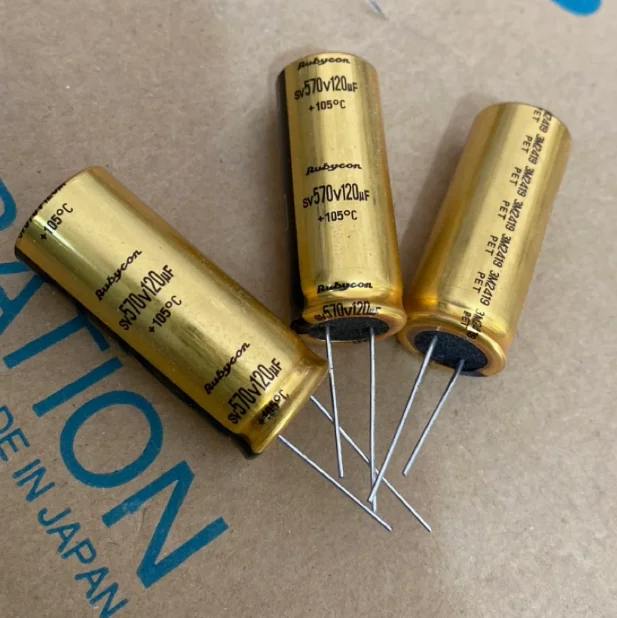 10pcs/lot Japanese Original Rubycon 570V 120UF RXW 18X45MM 105C Audio Electrolytic Capacitors Free Shipping