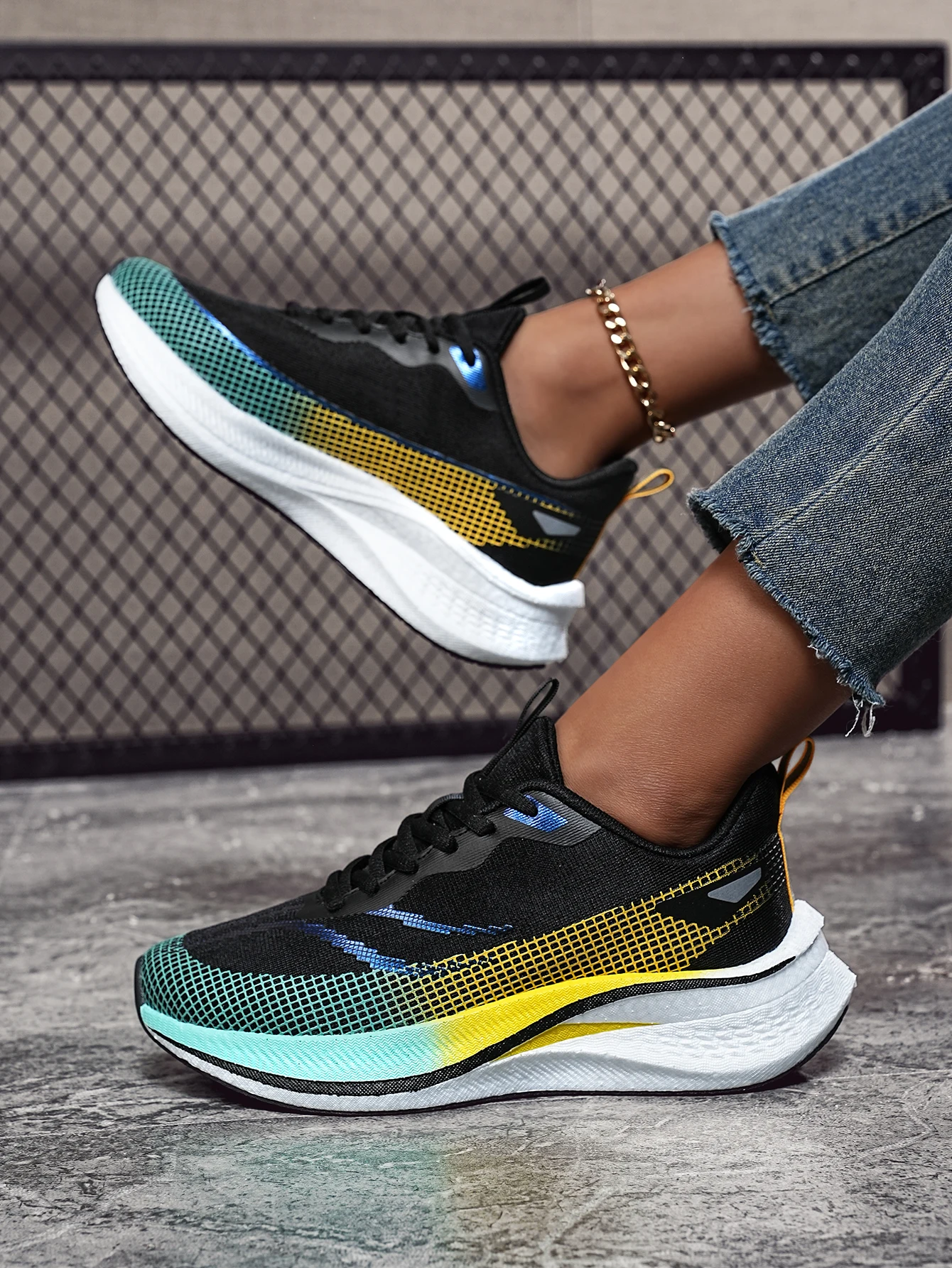 

Men and women couples four seasons running shoes ultra-light carbon plate professional air cushion racing sports training sports