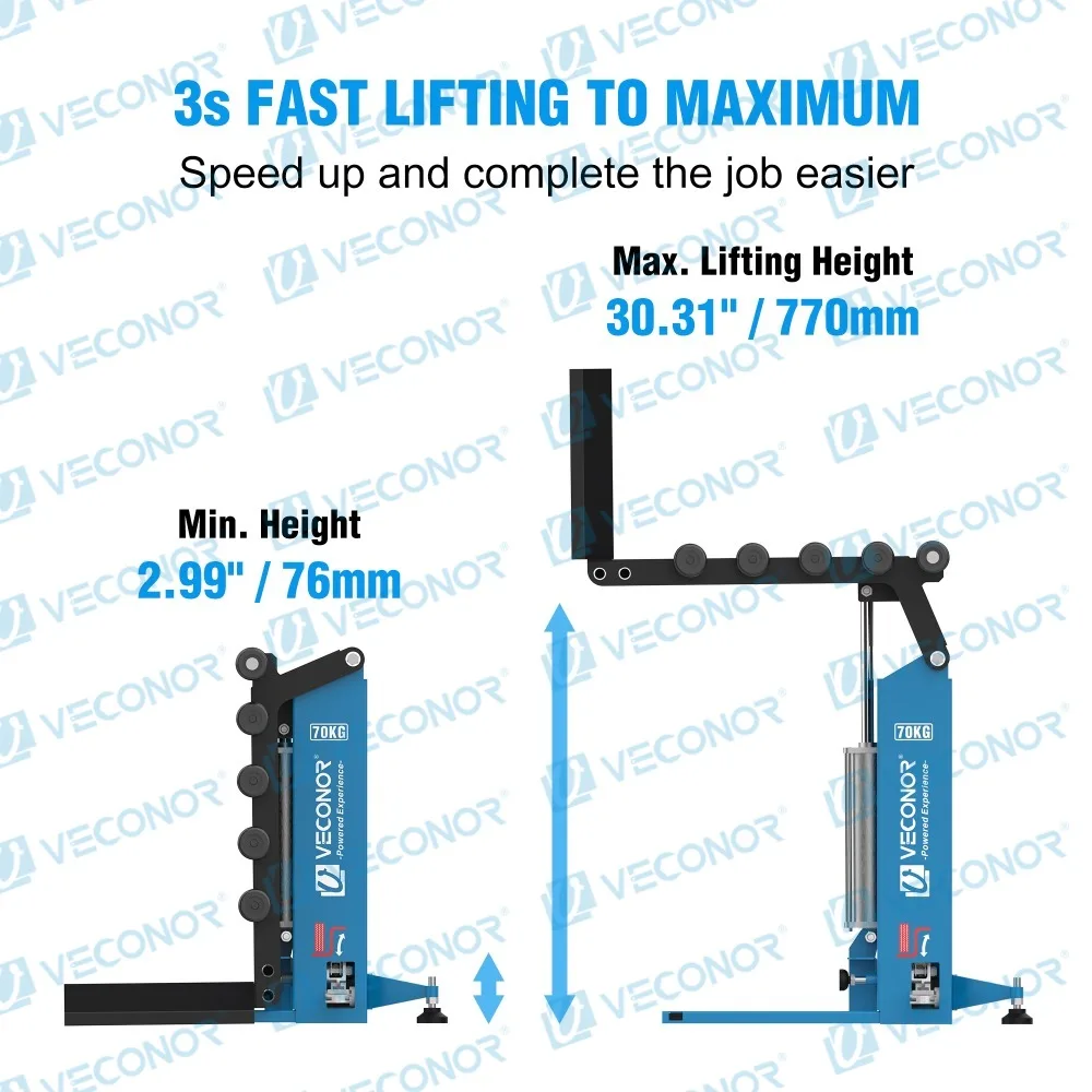 VECONOR Pneumatic Tyre Wheel Lifter for Tire Changer Universal Air Operation Tire Lifting Machine Wheel Moving Carrying Device