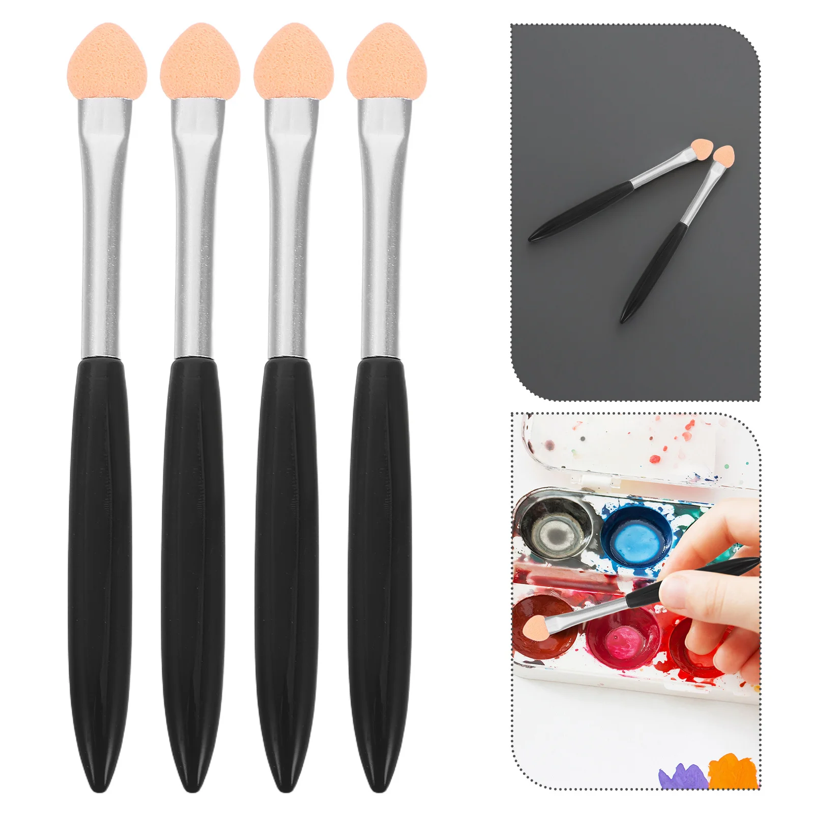 

50pcs Sponge Applicators Small Painting Brushes For Watercolor Blending Ink Detailing Craft Diy Scrapbooking Card Making Makeup