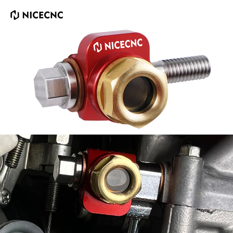 NICECNC XR650L Banjo Bolt Oil Sight Glass Kit For Honda XR650L XR600R XR 650L 600R 1985-2023 Turbo Oil Feed Banjo Bolt Washers