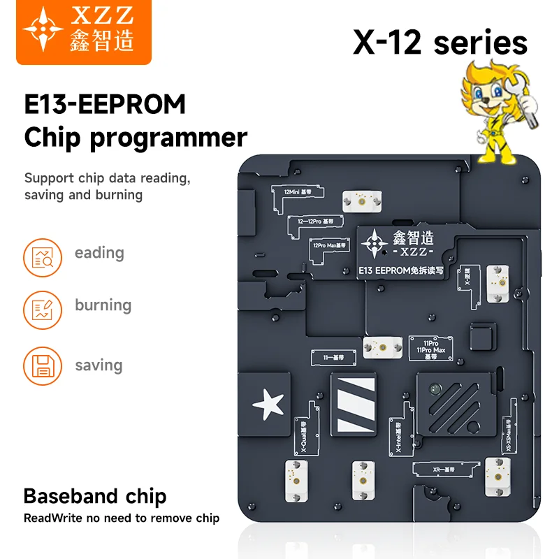 Xinzhizao XZZ E13-EEPROM 13 in 1 Chip Programmer for X-12PM Baseband Logic IC Repair Tool Fixture Read-Write-Save