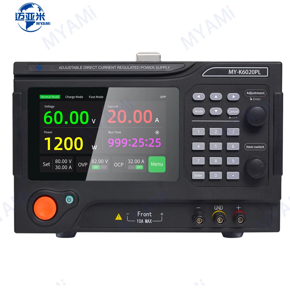 MYAMi 15V 10A 20A 30A 40A 50A 60A 80A 100A Banco de laboratorio programable ajustable Fuente de alimentación conmutada de CA a CC con cambio de batería