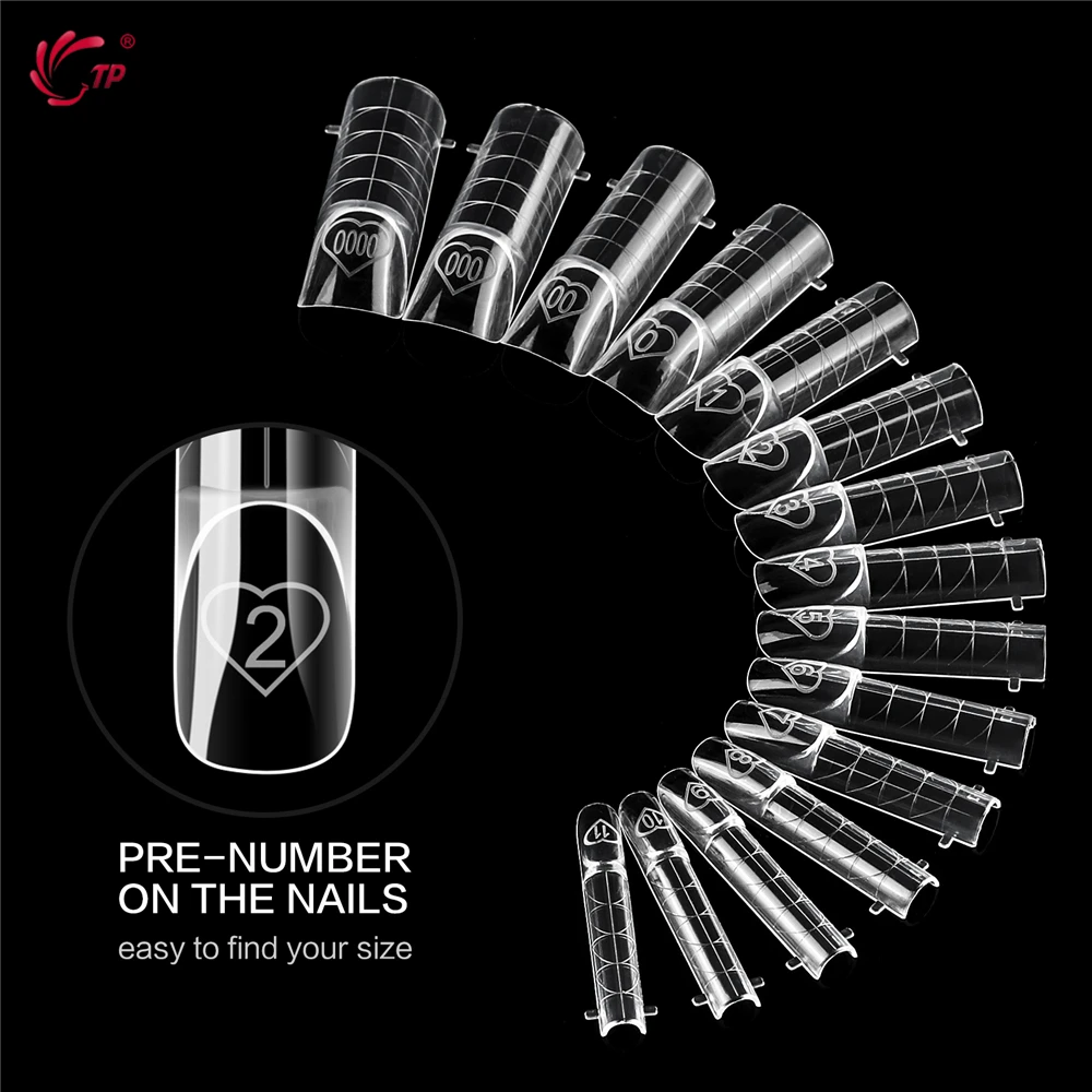 BNG 30/75/150Pcs Space French Dual Forms 15 Sizes Clear Reusable Nail Molds Nail For Gel Nail Art Specialist Salon Home 2 Types