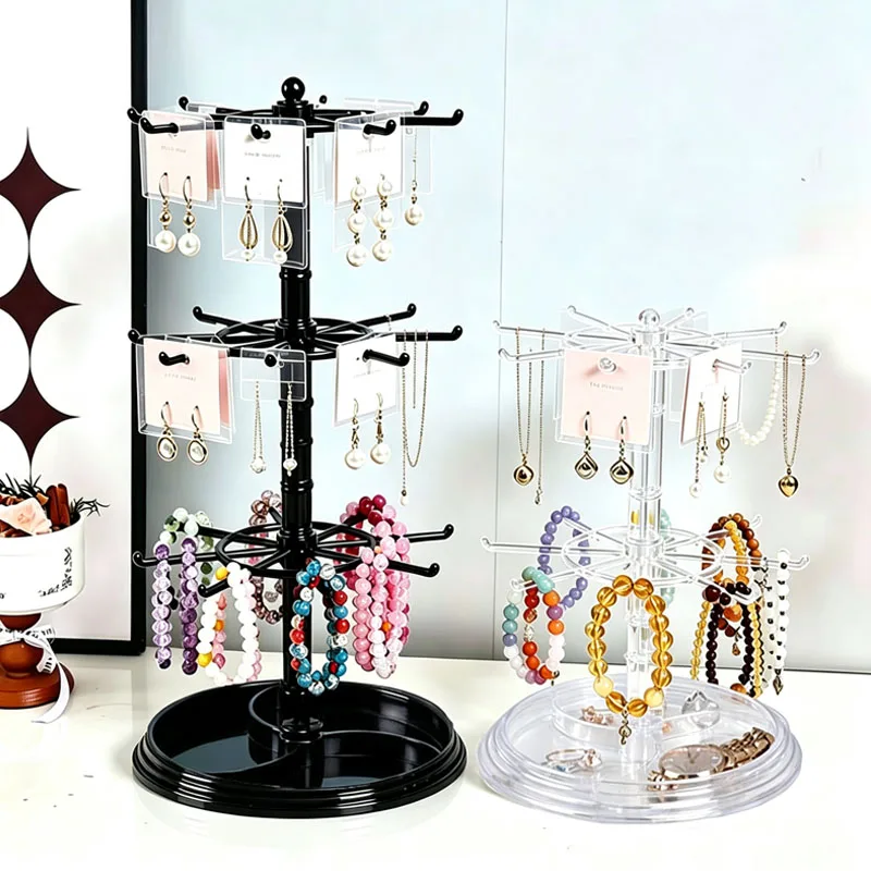 Multi Layer Rotating Jewelry Rack Earring Display Stand Showcase Organizer Earring Stand Holder Exhibitors for Business SSZSJ07