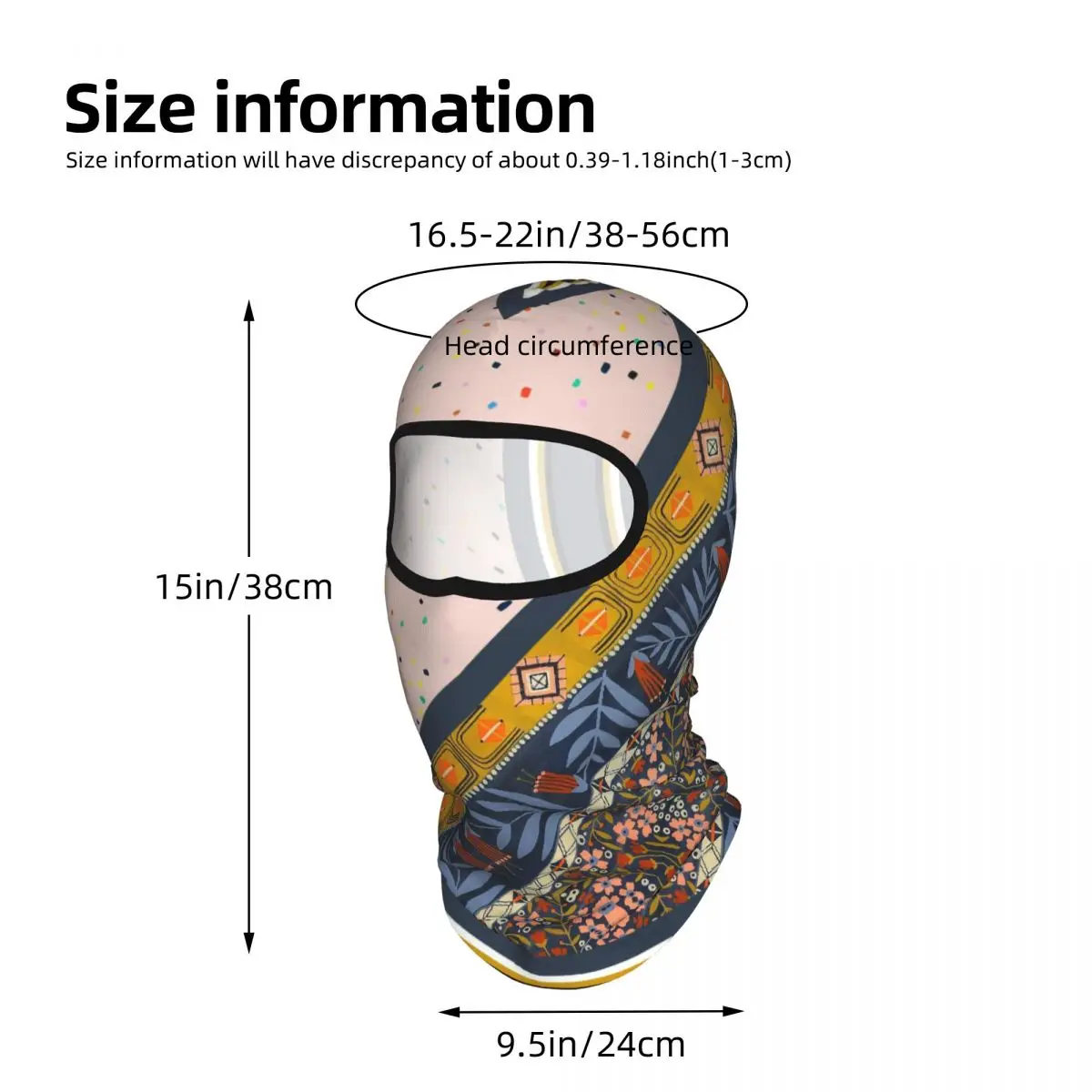 Colourful Dots Balaclava Full Face Mask Breathable Motorcycle Winter Warm Full Cover Caps Neck Windproof Dustproof Cycling Caps