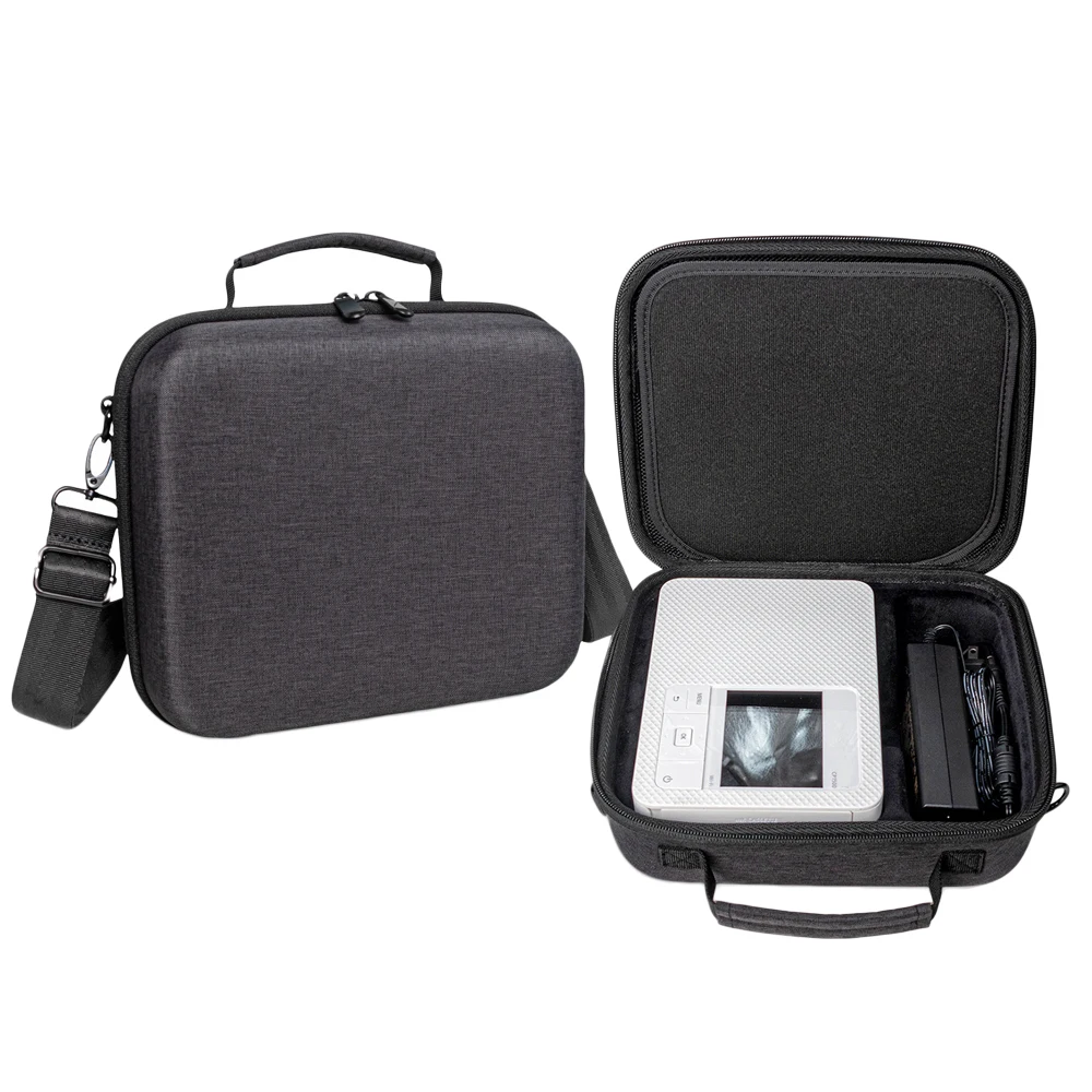 For CP1500 CP1300 1200 910 900 Printer Travel Case Hard Shell Waterproof Shockproof Storage Bag with Handle & Shoulder Strap